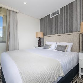 Our Deluxe Ocean View 1 Bedroom Apartments are contemporary and spacious. They feature a furnished balcony, kitchenette and lounge/dining area.